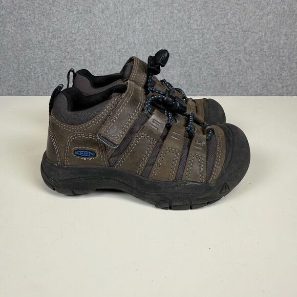 Keen Other - Keen Brown Black Leather Outdoor Waterproof Booties Boots Shoes Kid Size 9